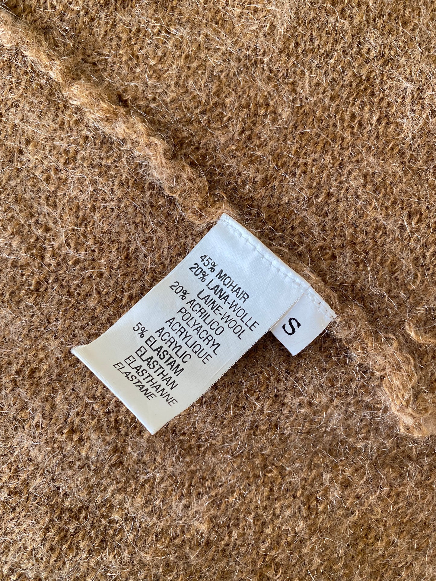Vintage Mohair Wool furry zipper hoodie