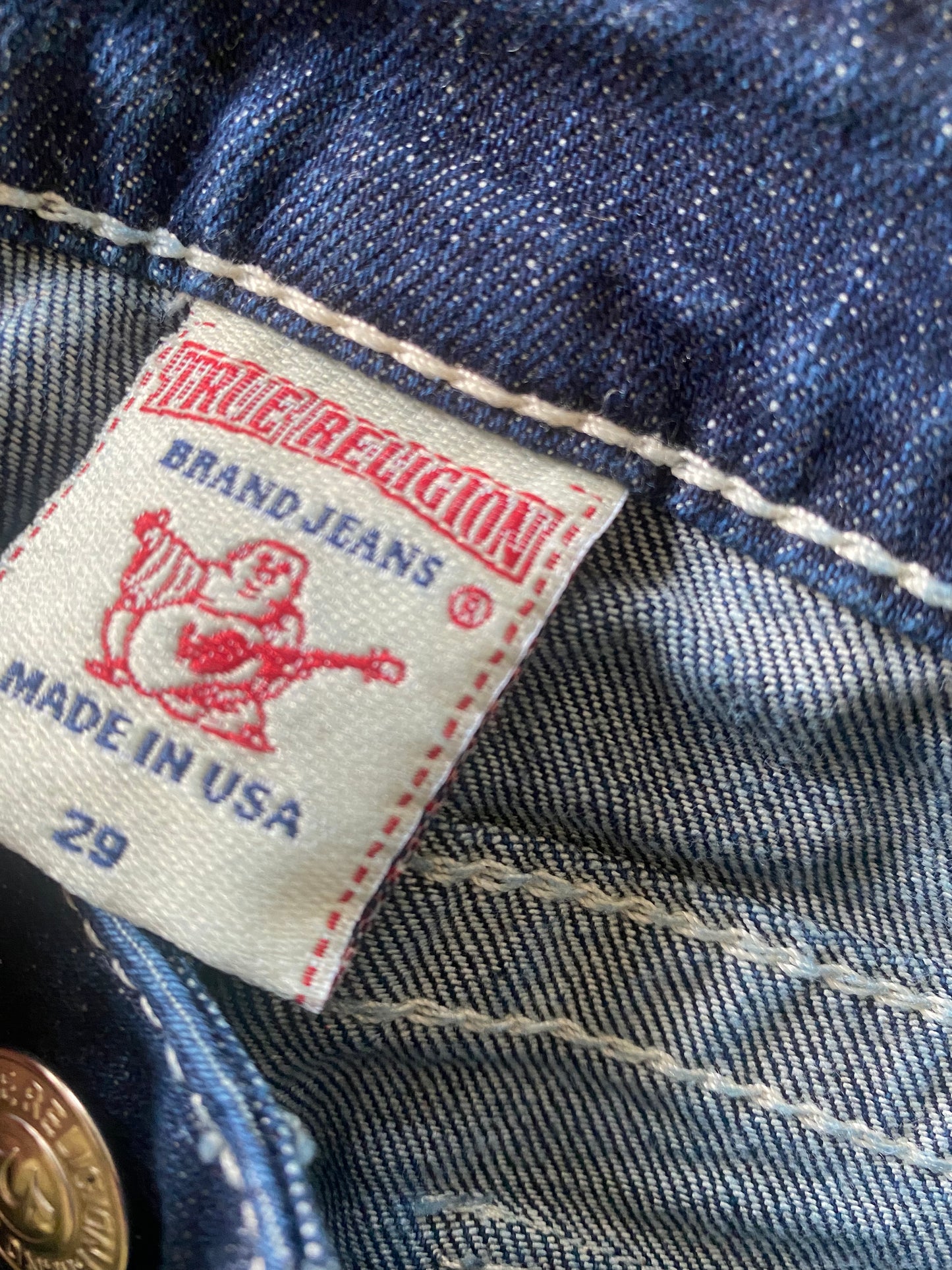 True religion low waist embellished pockets