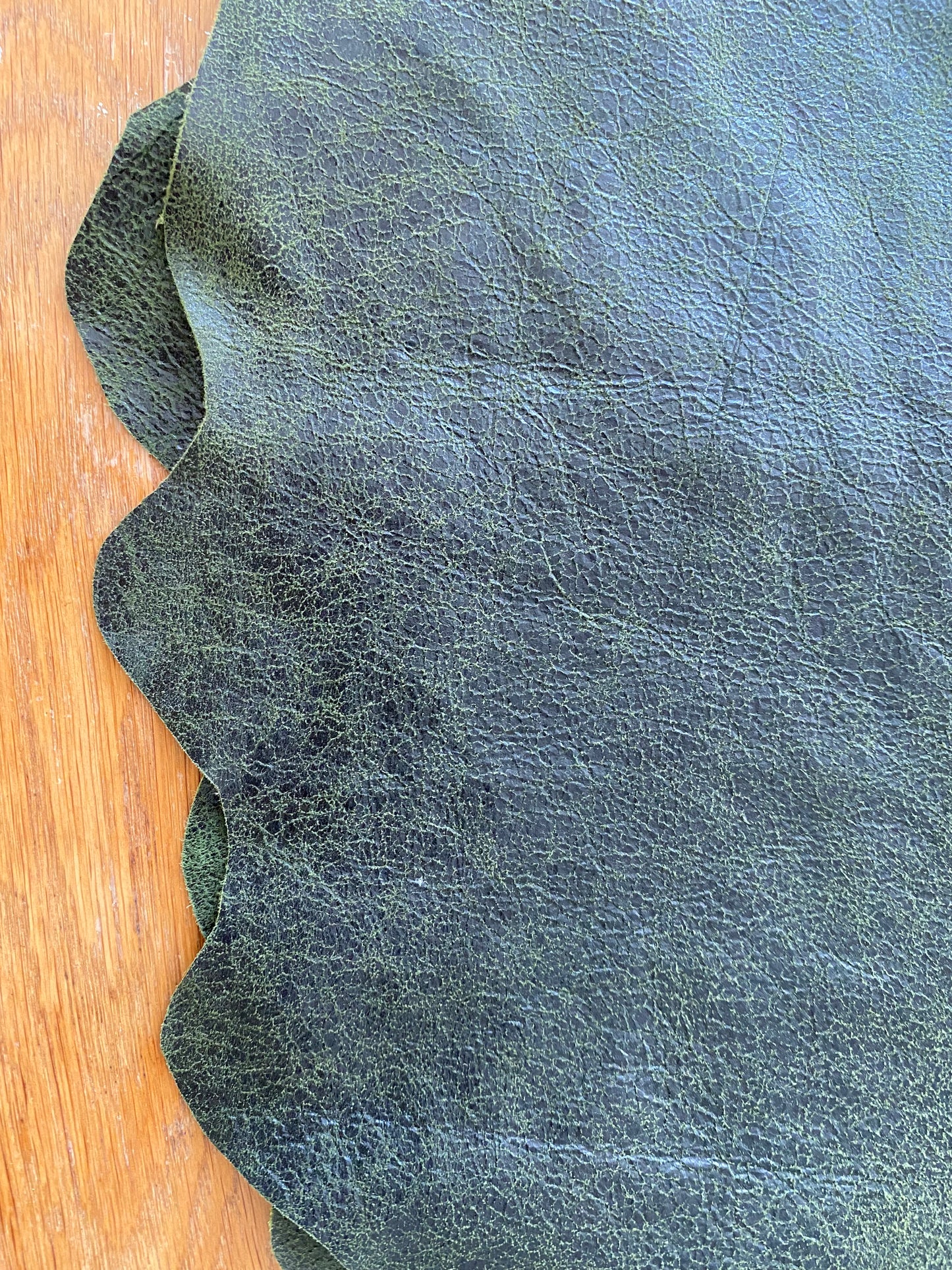 Green leather rave skirt