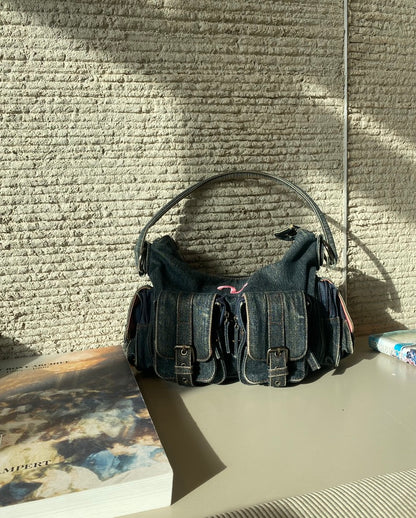 Vintage Evisu x Donna pocket buckle shoulderbag