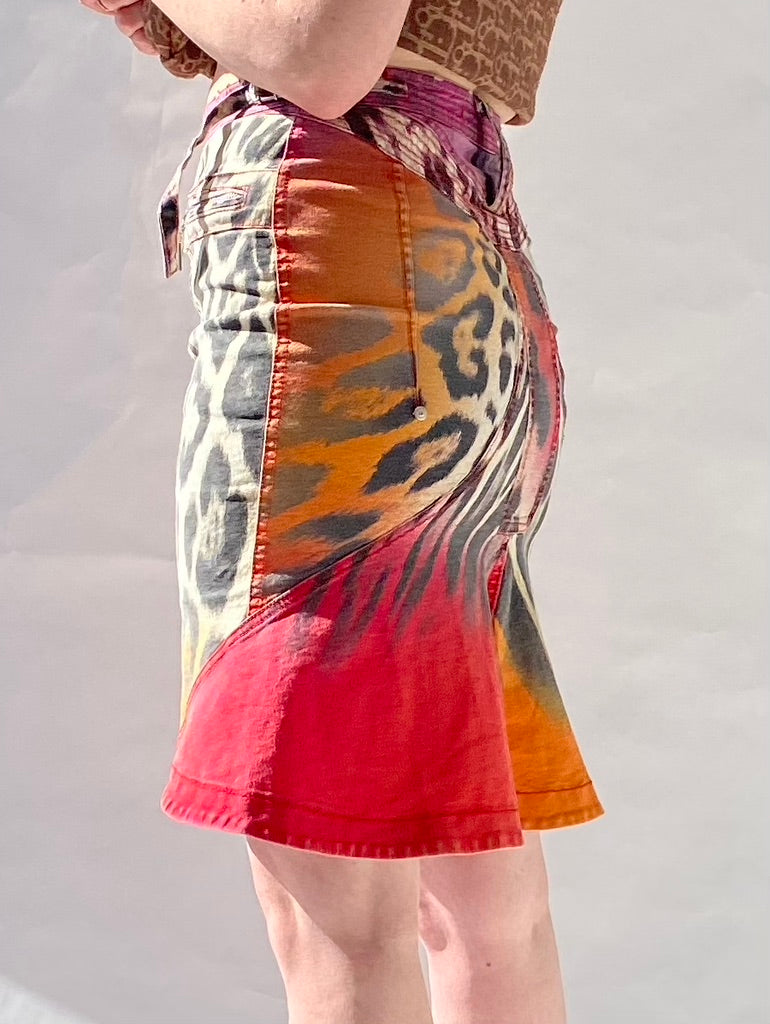 Just Cavalli tigerprint skirt