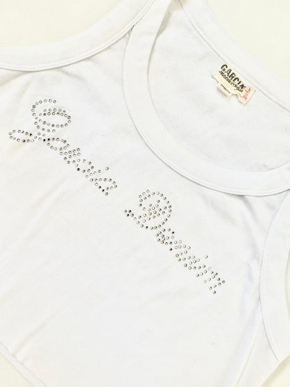 Embellished cropped tanktop