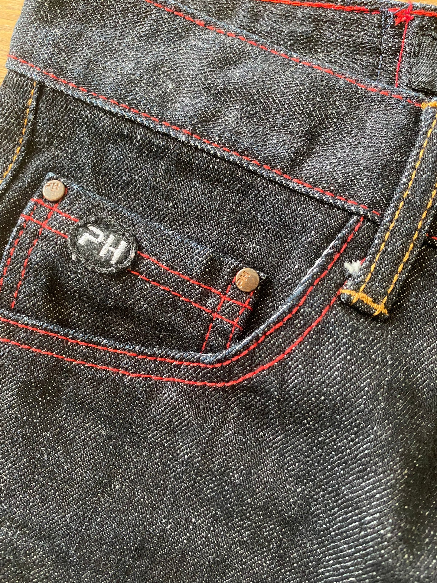 Vintage jeans embroidered pocket