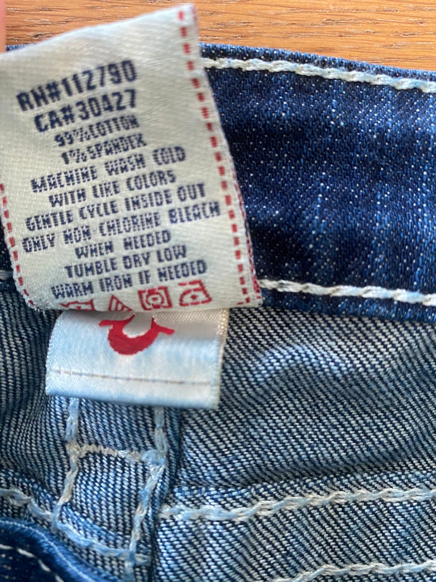 True religion low waist embellished pockets