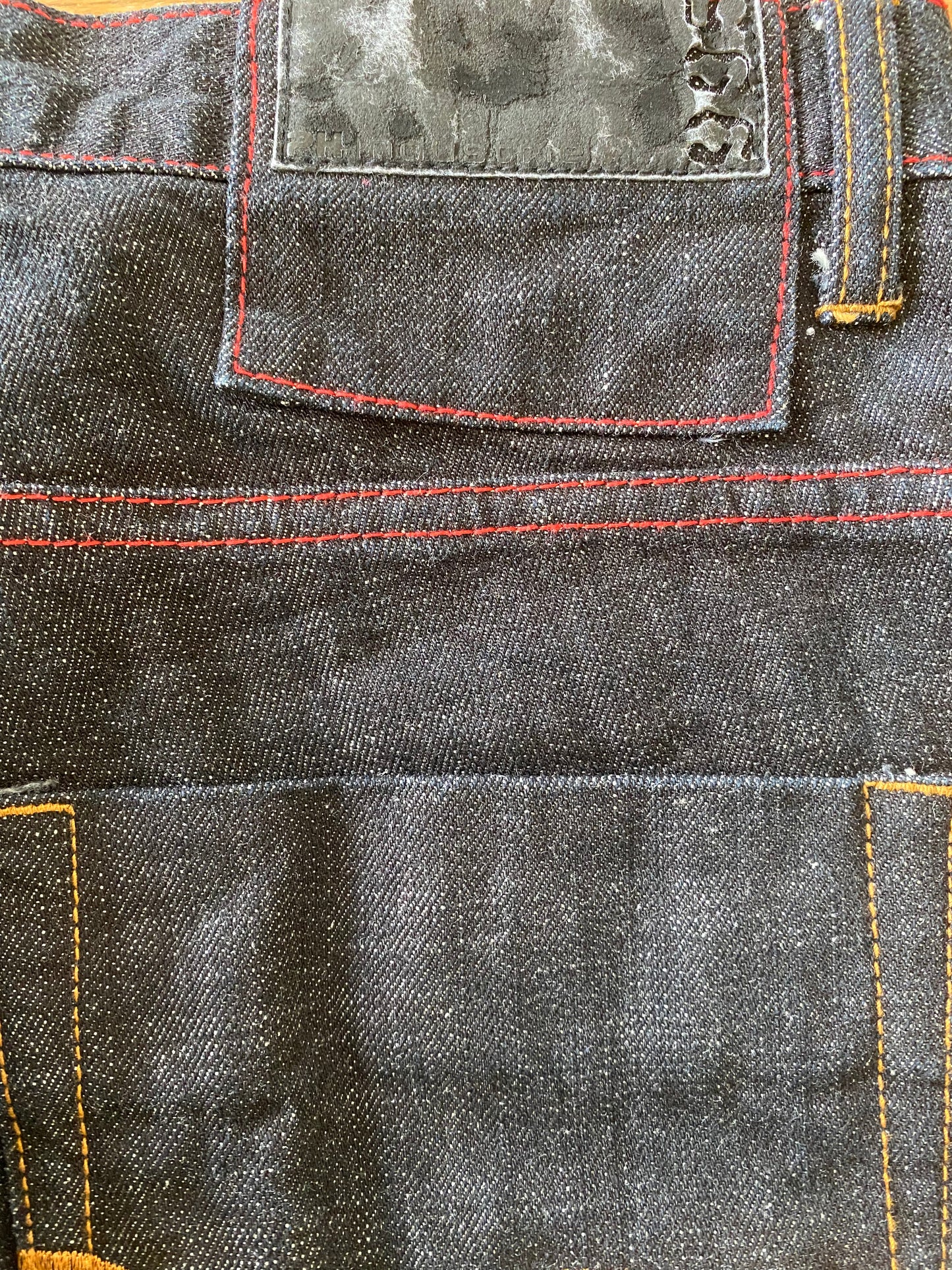 Vintage jeans embroidered pocket