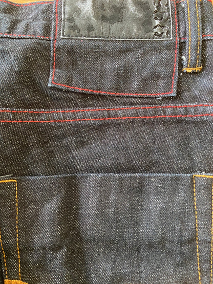 Vintage jeans embroidered pocket