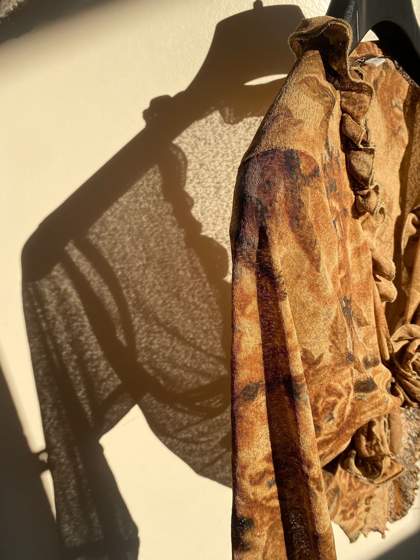 Sheer ruffled cardigan