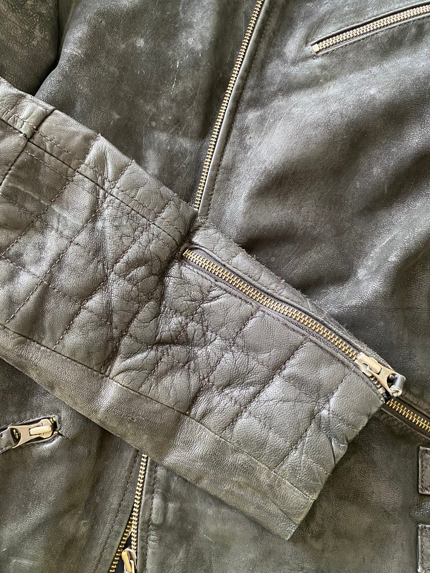 Pepe jeans leather motorcross jacket