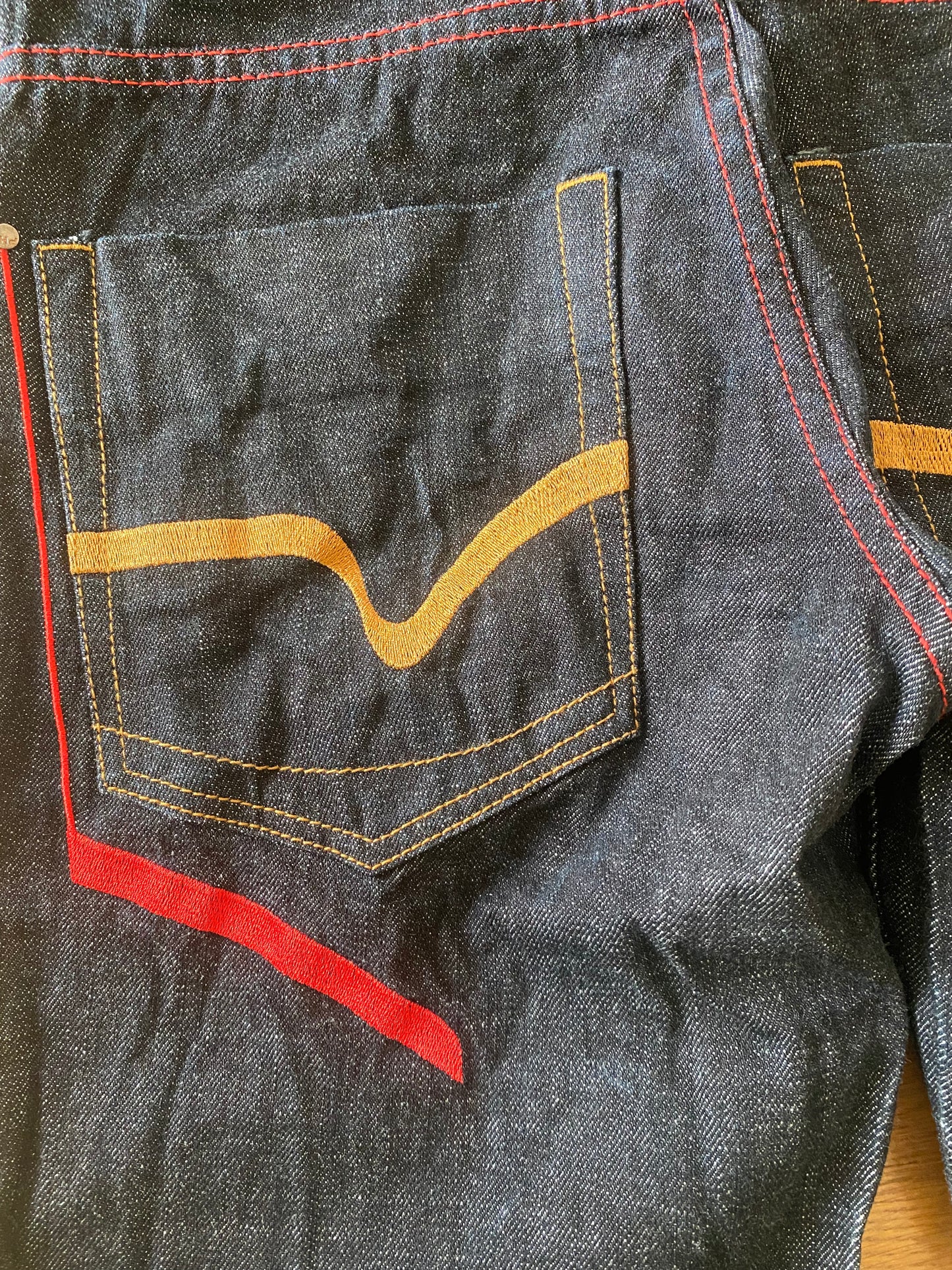 Vintage jeans embroidered pocket