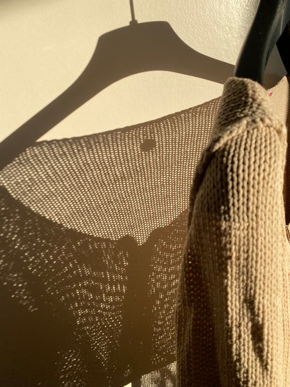 Knitted crochet cardigan