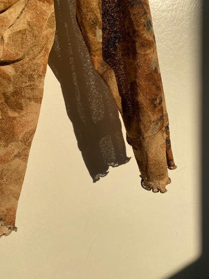 Sheer ruffled cardigan