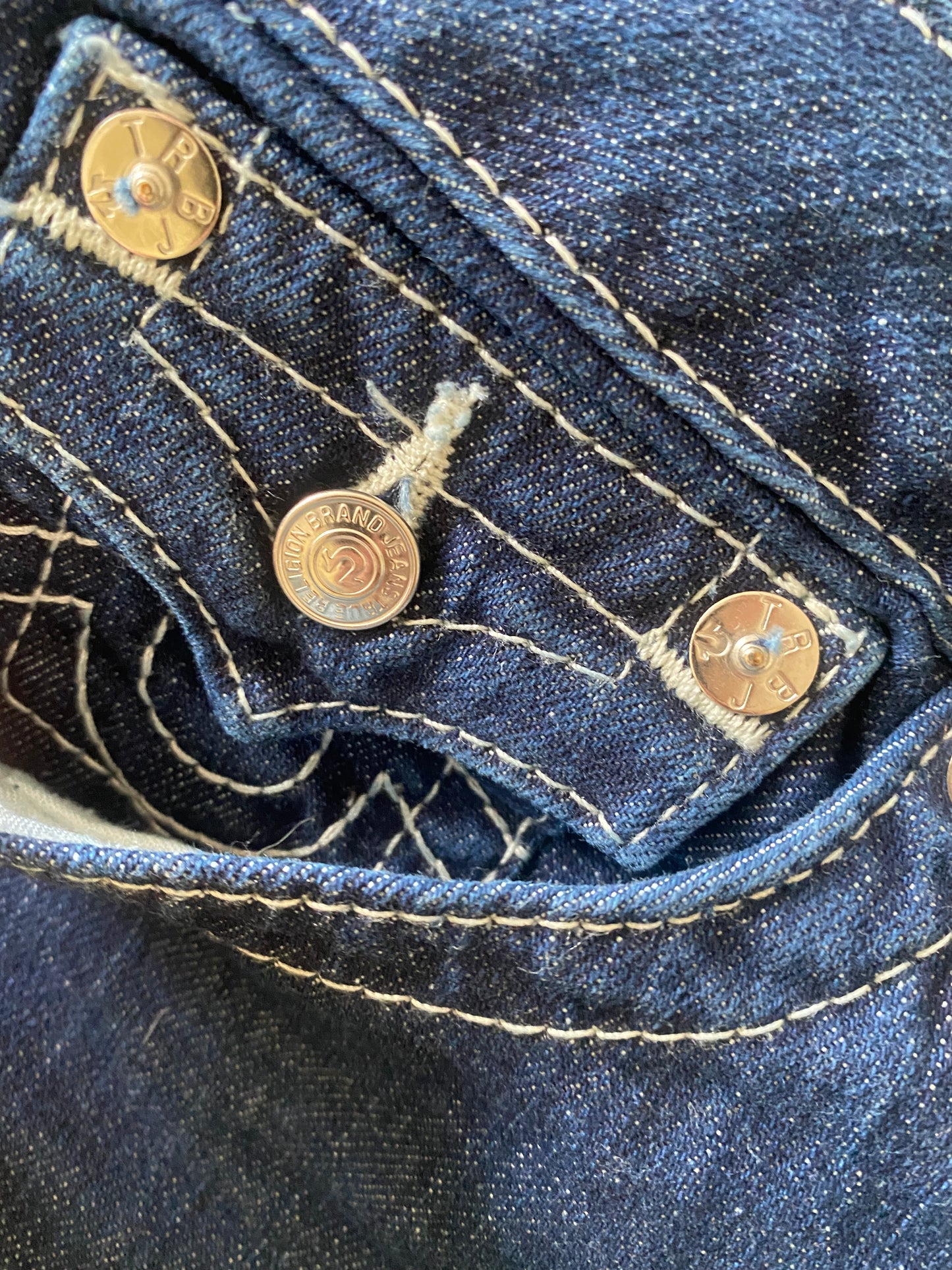 True religion low waist embellished pockets