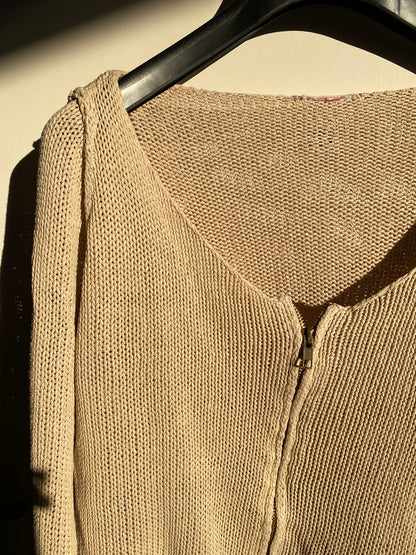 Knitted crochet cardigan