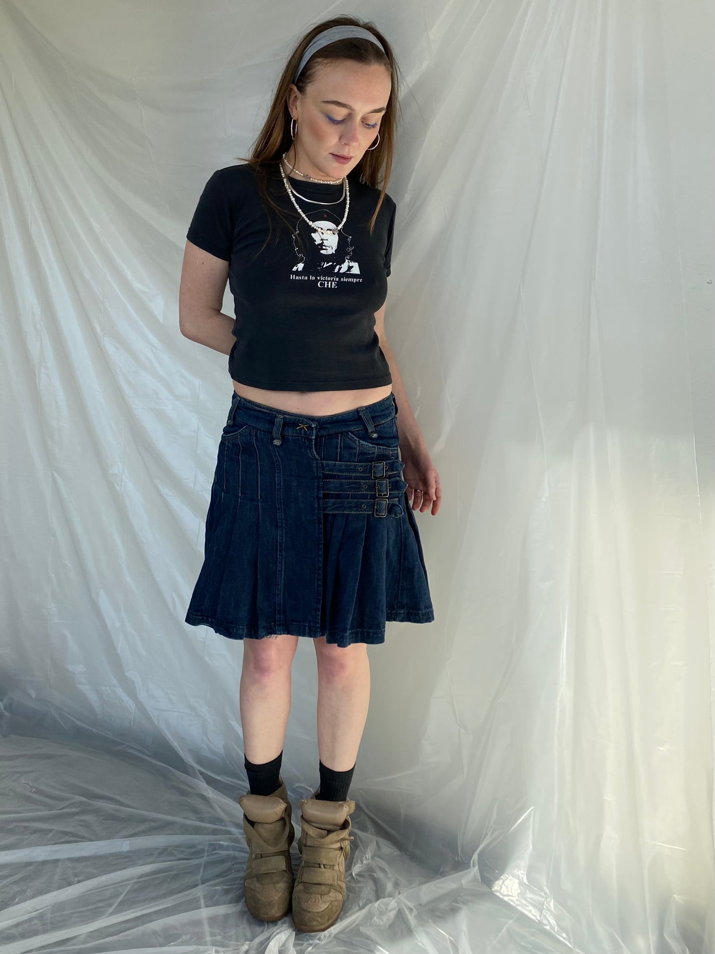 Tommy Hilfiger pleated skirt with buckles