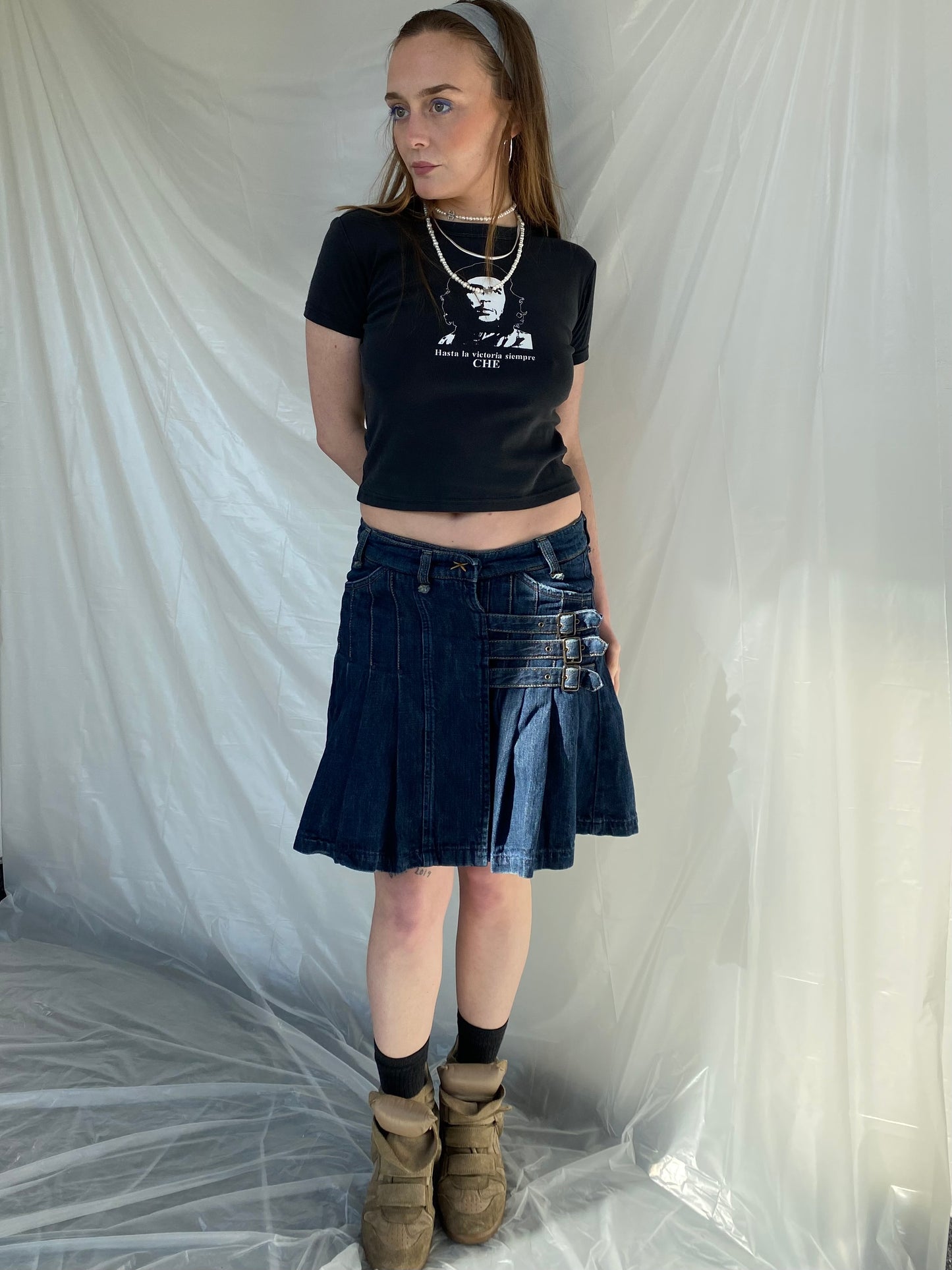 Tommy Hilfiger pleated skirt with buckles