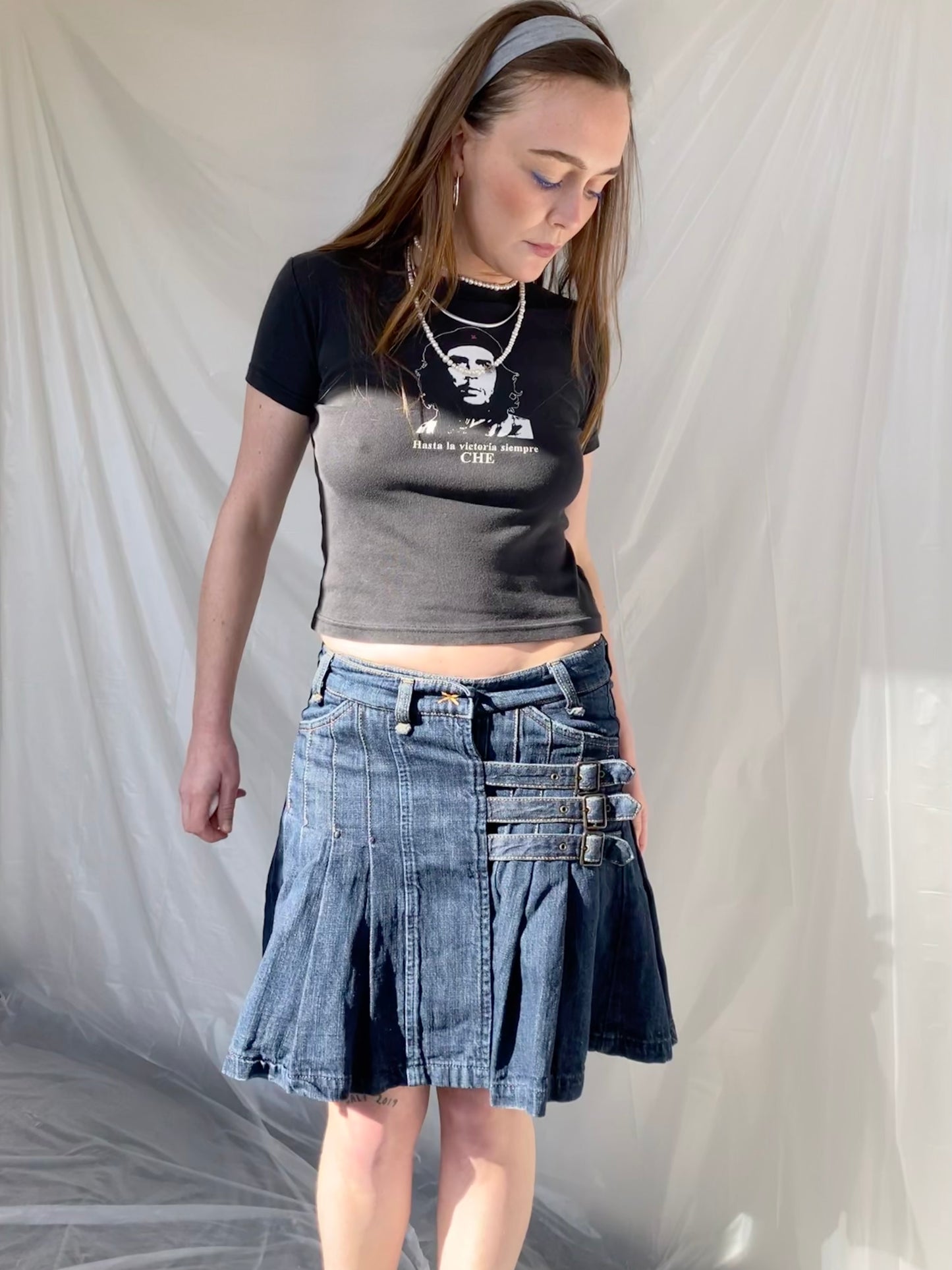 Tommy Hilfiger pleated skirt with buckles