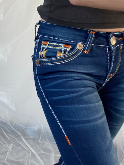 True religion low waist skinny jeans
