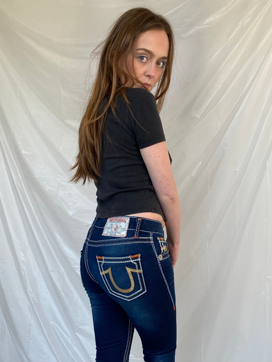 True religion low waist skinny jeans