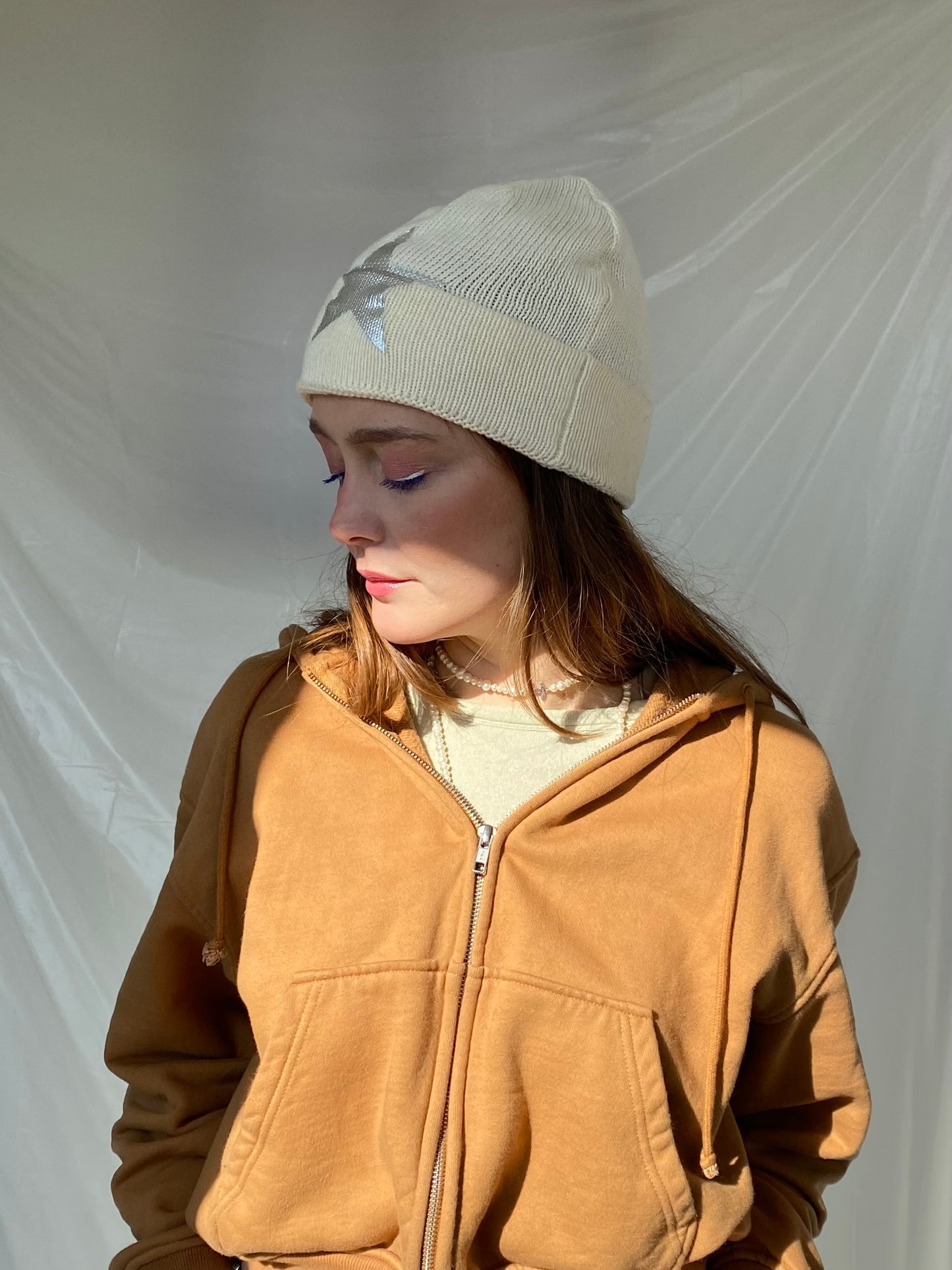 Airforce metallic star beanie