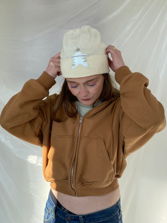 Airforce metallic star beanie