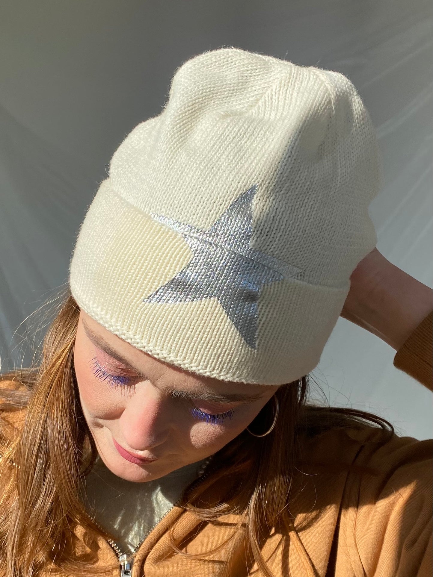 Airforce metallic star beanie