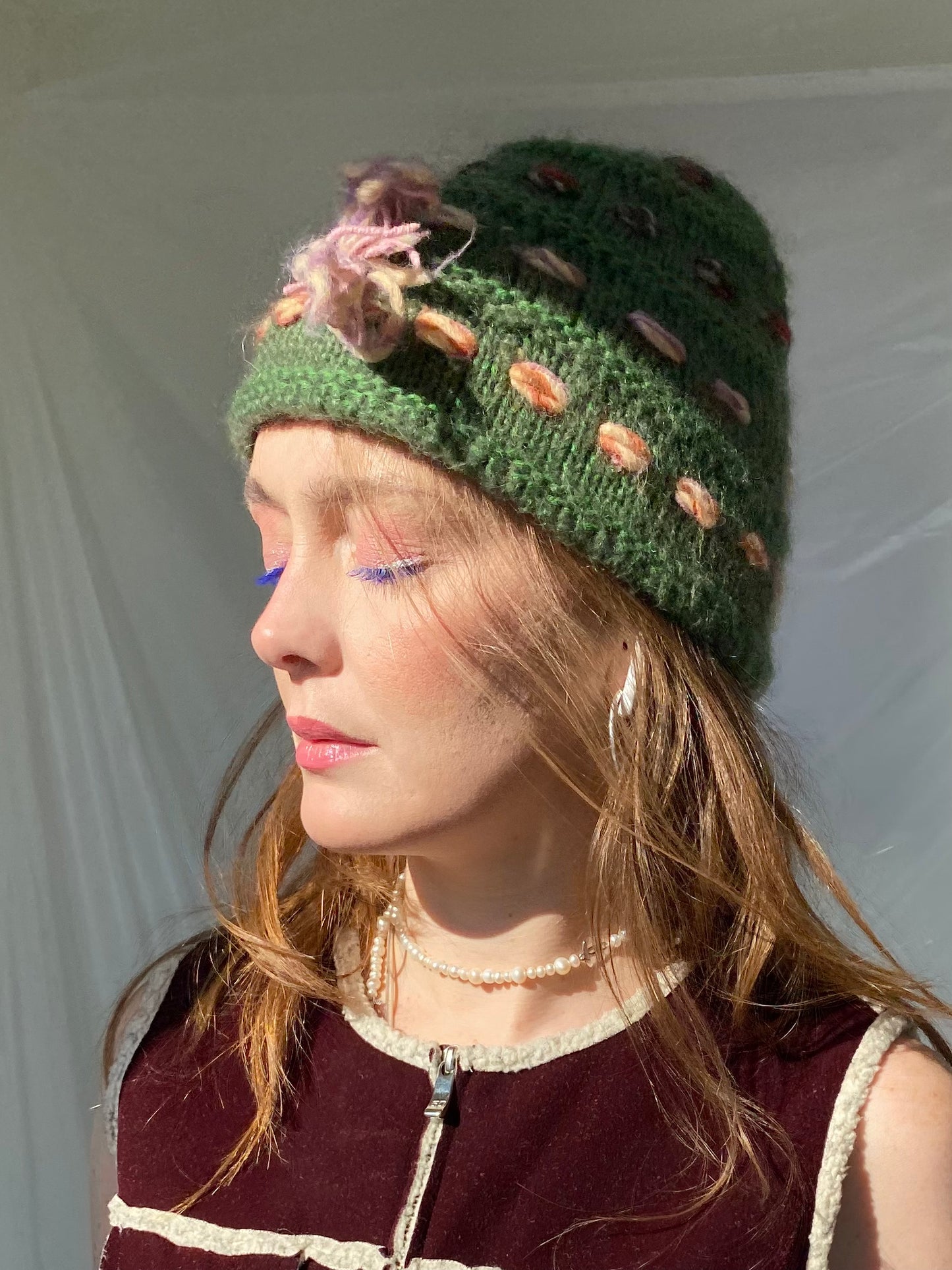 Wool crochet earthcore beanie