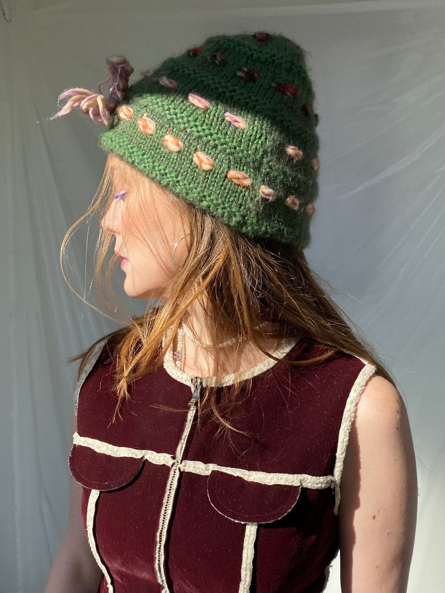 Wool crochet earthcore beanie