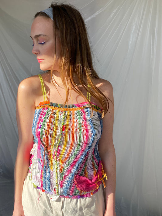 Crochet knitted tanktop