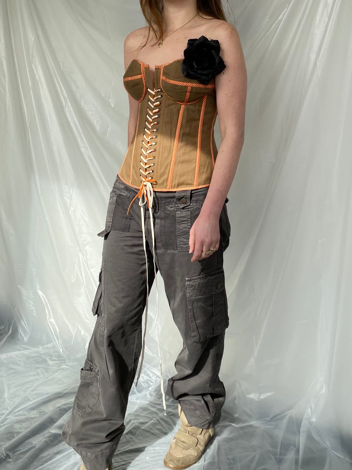 Handmade polka-dot bustier