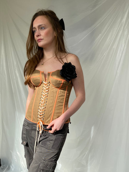 Handmade polka-dot bustier