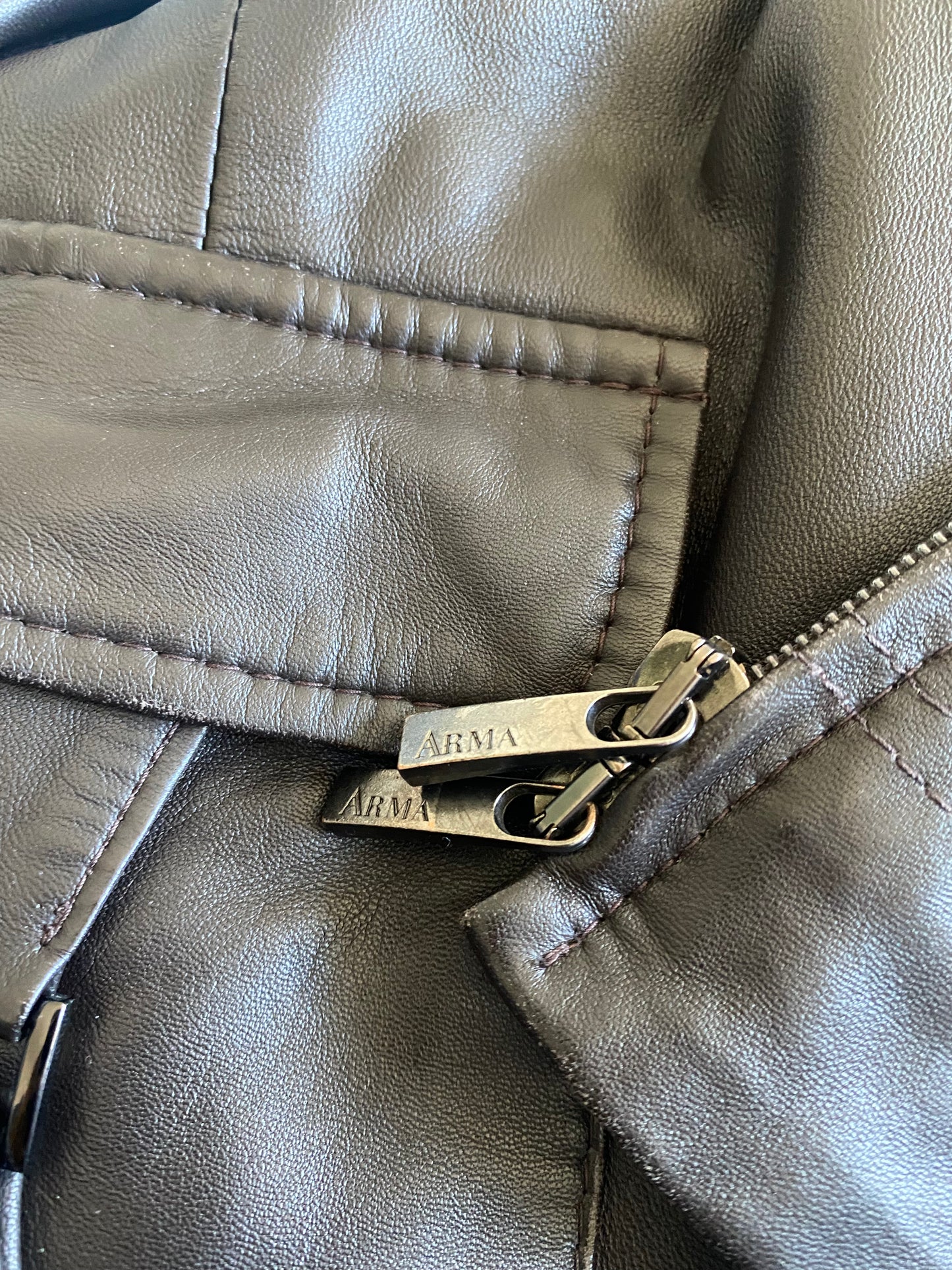 Arma leather brown pilot jacket